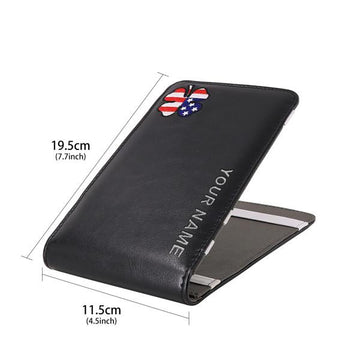 Custom Country Flag Clover Scorecard&Yardage Book Cover With Your Name - CraftsmanGolf